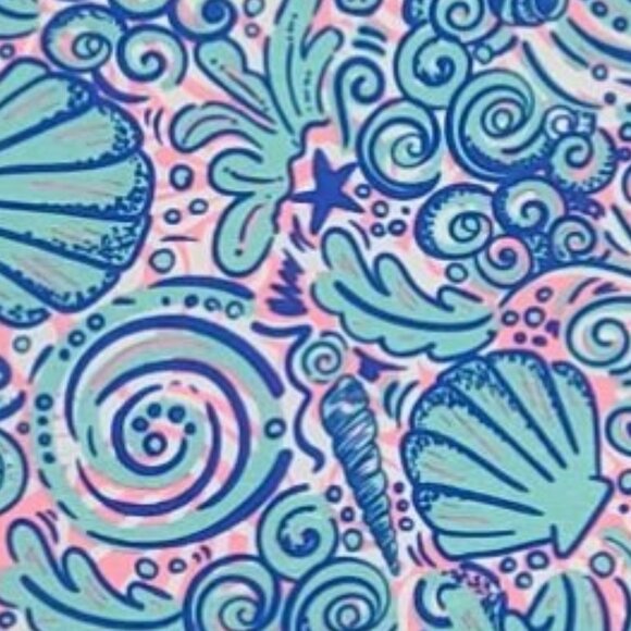 Simply Southern Pink and Blue SWIRLY Top Seashells Beach Small - Picture 15 of 16